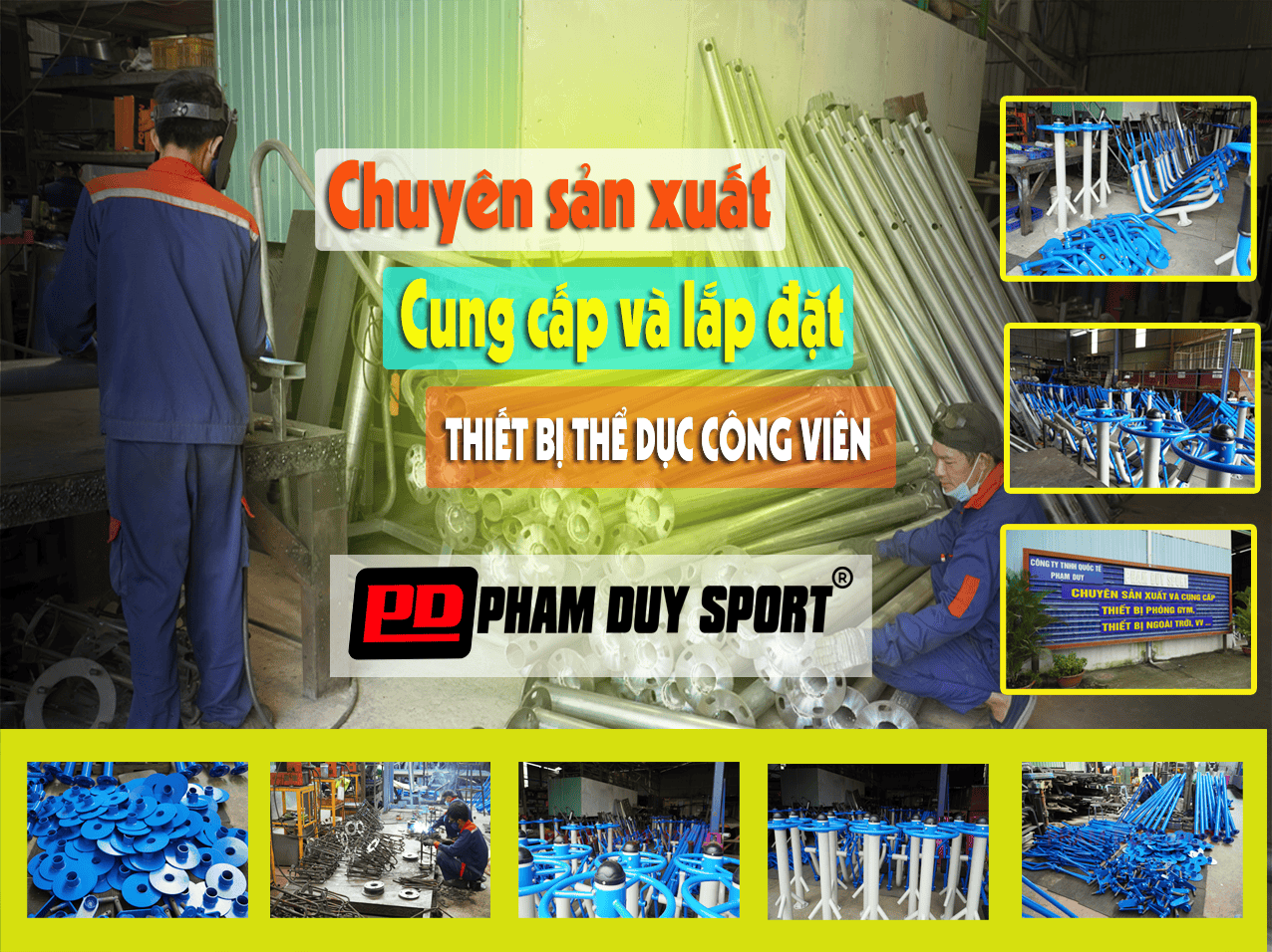 Thiết bị thể dục công viên - Nhà sản xuất cung cấp và lắp đặt thiết bị ngoài trời Pham Duy Sport
